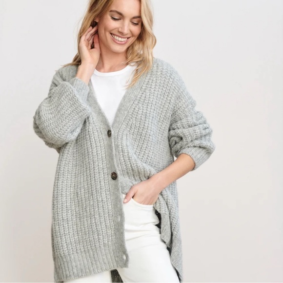 Jenni Kayne Light Gray Women's Cardigan - Picture 2 of 7